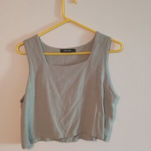 Women's Olive Crop Top